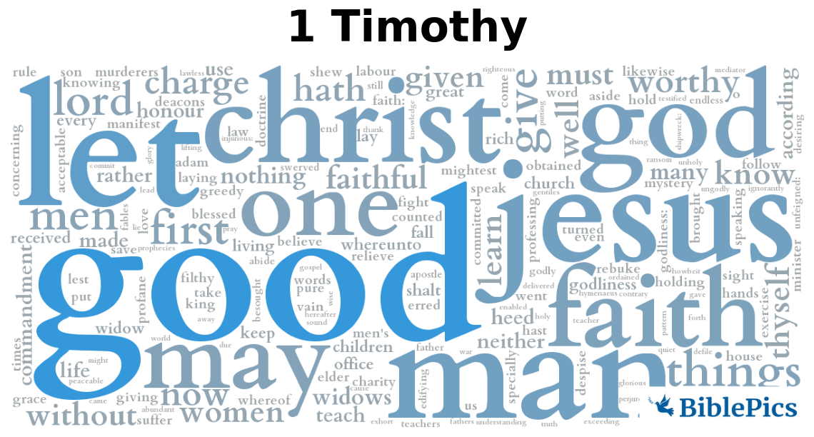 wordcloud for 1 Timothy